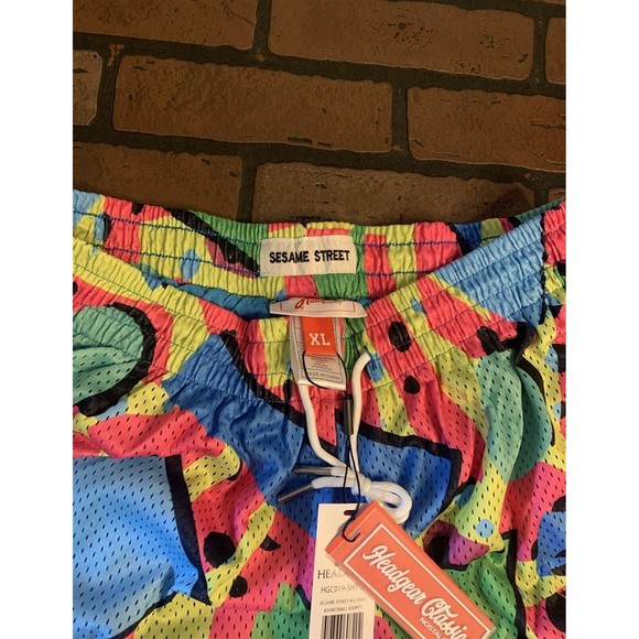 SESAME STREET ALL‎ OVER Headgear Classics Basketball Shorts ~Never Worn~ XL - Picture 2 of 5